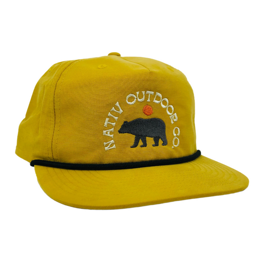 black bear snapback - amber