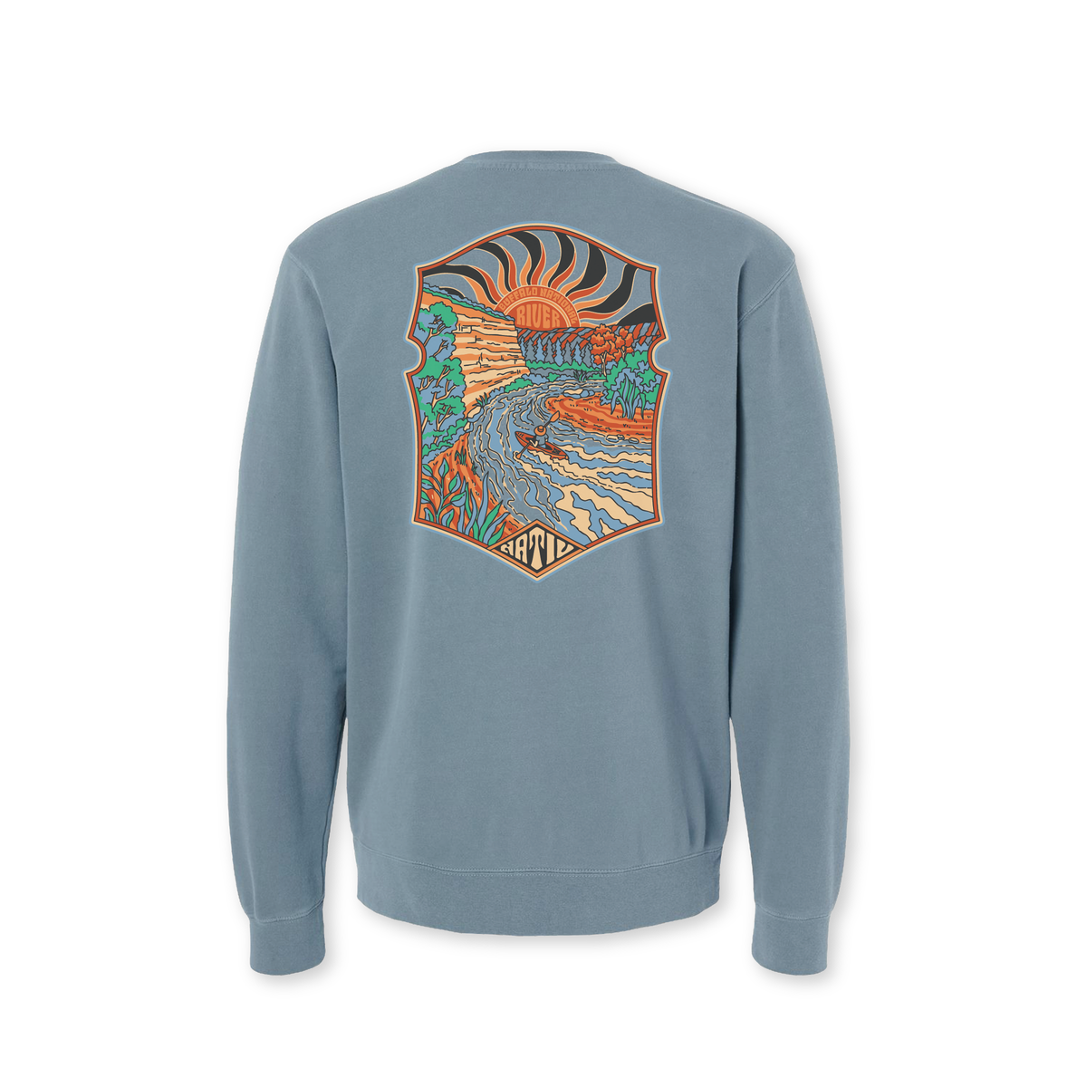 buffalo flows ~ dusty blue