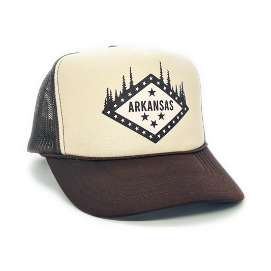 natural state flag ~ brown | tan