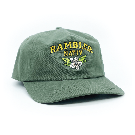 rambler embroidered hat ~ olive green