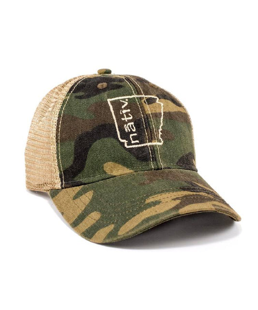 arkansas nativ camo trucker