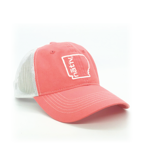 arkansas nativ light coral trucker