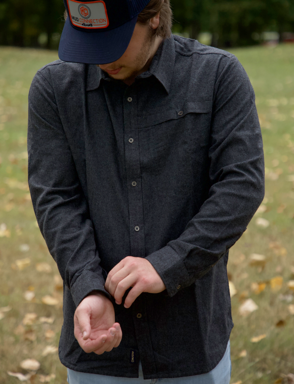 SEAGER WORKSHOP FLANNEL - GRANITE GREY