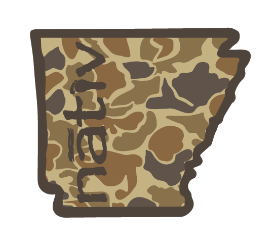 arkansas nativ sticker - camo