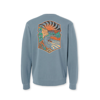 buffalo flows ~ dusty blue