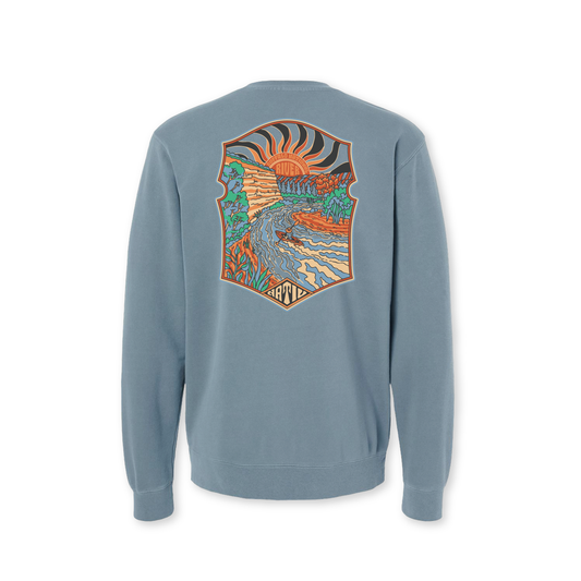 buffalo flows ~ dusty blue