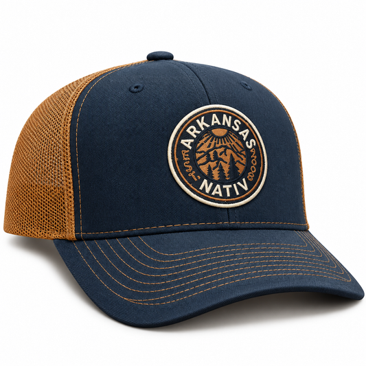 nativ hills trucker ~ navy | caramel