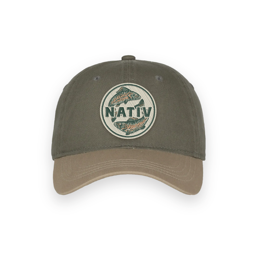 catch and release dad hat ~ olive & khaki