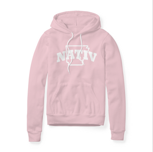 arkansas nativ retro hoodie ~ light pink
