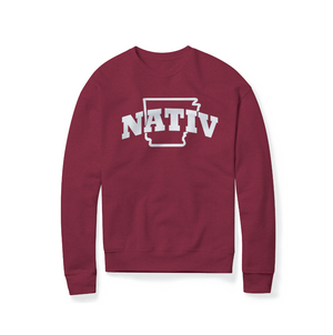 arkansas nativ pullover ~ cardinal