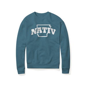 arkansas nativ pullover ~ deep teal