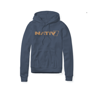 arkansas nativ hooded fleece ~ storm blue