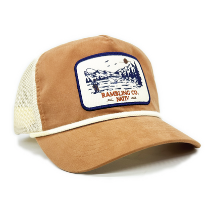 casting trucker ~ rust & ivory