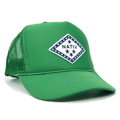 nativ flag foam front trucker ~ kelly