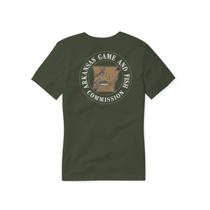 arkansas game & fish heritage tee ~ hunter green