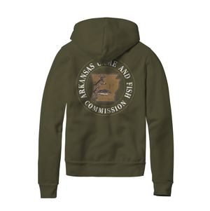 arkansas game & fish heritage hoodie ~ sage green