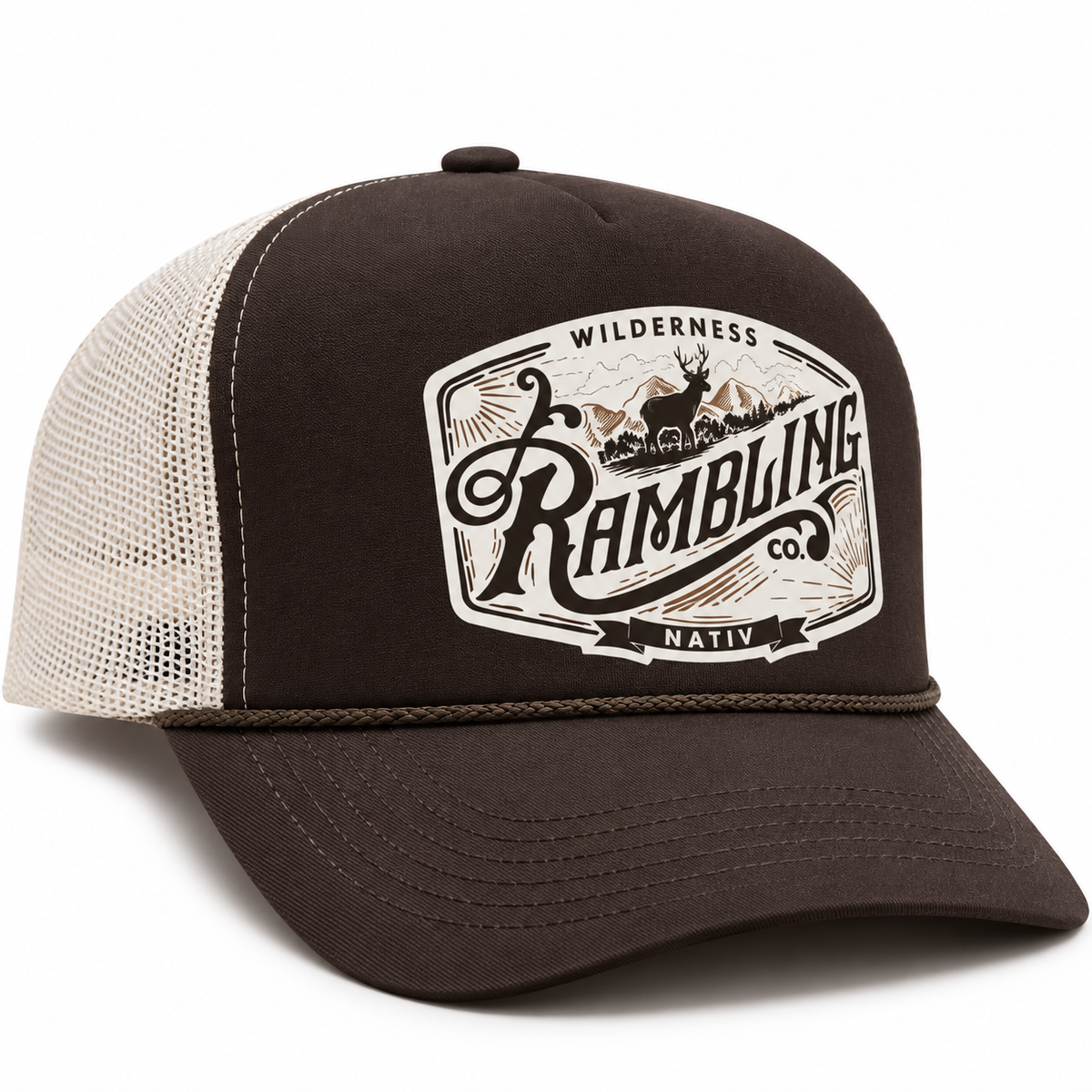 wilderness whitetail foamie ~ dark brown | khaki